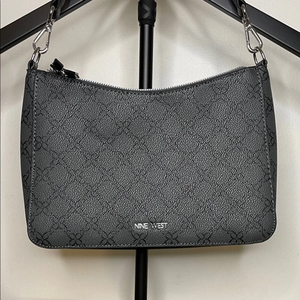 Nine West Black and Gray Shoulder Bag